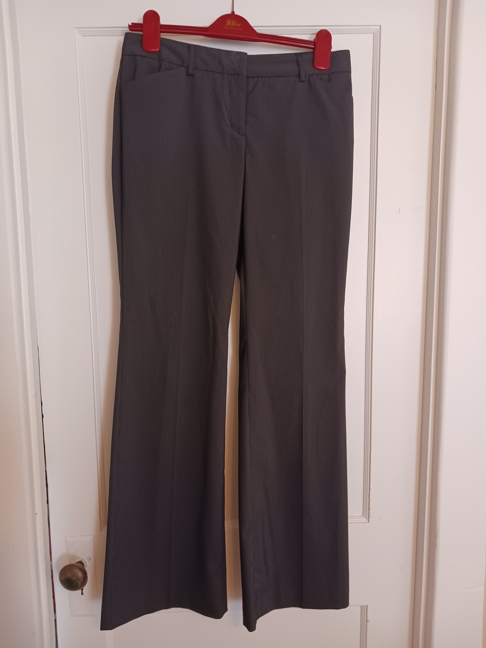Express Editor Pinstripe Dress Pants - Charcoal Black